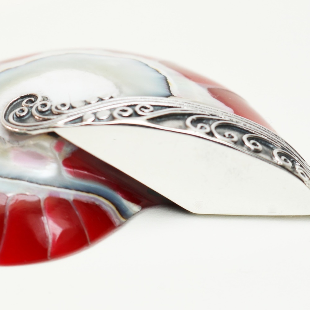 New! Sterling Silver Embellished Seashell Pendants - Picture 4 of 16